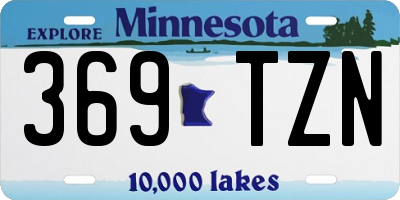 MN license plate 369TZN