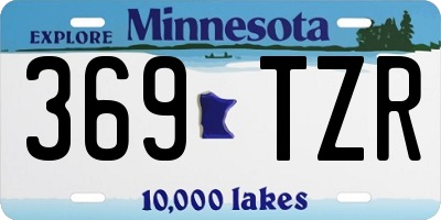 MN license plate 369TZR