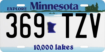 MN license plate 369TZV