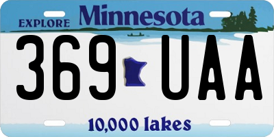 MN license plate 369UAA