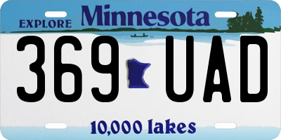 MN license plate 369UAD
