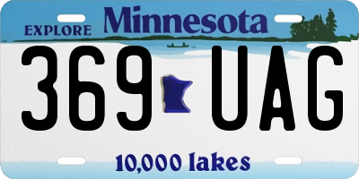 MN license plate 369UAG