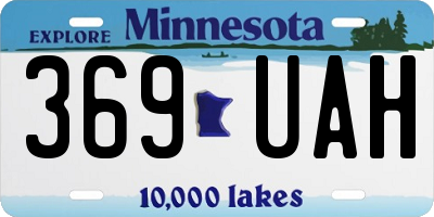 MN license plate 369UAH