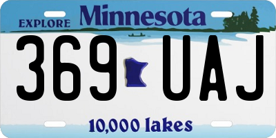 MN license plate 369UAJ