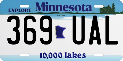 MN license plate 369UAL