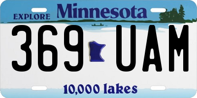 MN license plate 369UAM