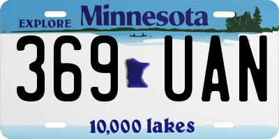 MN license plate 369UAN