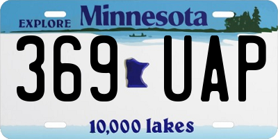 MN license plate 369UAP