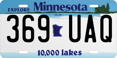 MN license plate 369UAQ