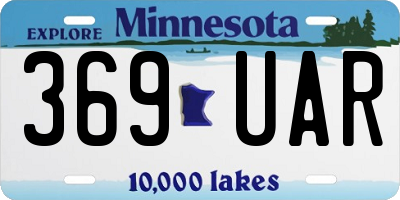 MN license plate 369UAR