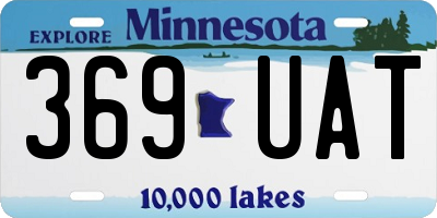 MN license plate 369UAT