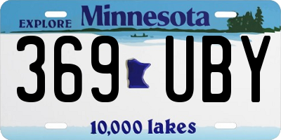 MN license plate 369UBY