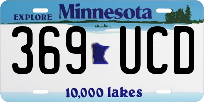 MN license plate 369UCD