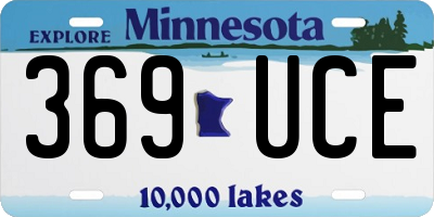 MN license plate 369UCE