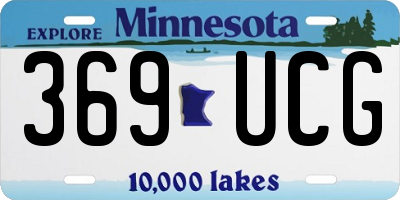 MN license plate 369UCG