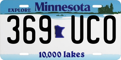 MN license plate 369UCO