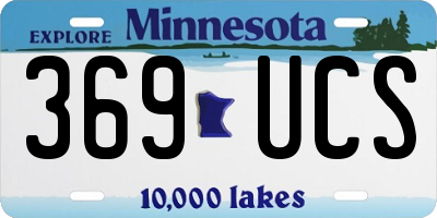 MN license plate 369UCS