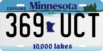 MN license plate 369UCT