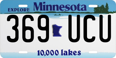 MN license plate 369UCU