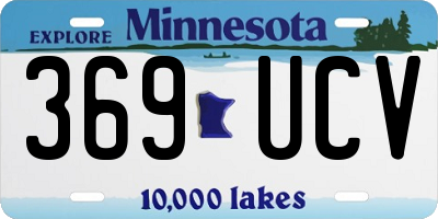 MN license plate 369UCV