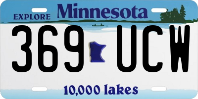 MN license plate 369UCW