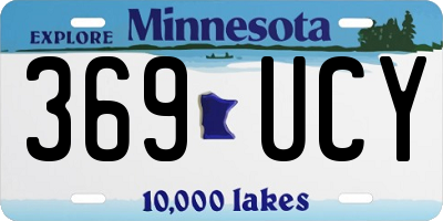 MN license plate 369UCY