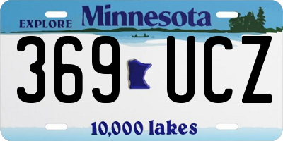 MN license plate 369UCZ