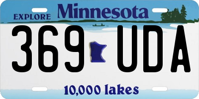 MN license plate 369UDA