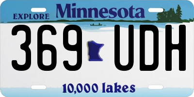 MN license plate 369UDH