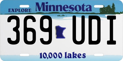 MN license plate 369UDI