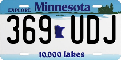 MN license plate 369UDJ