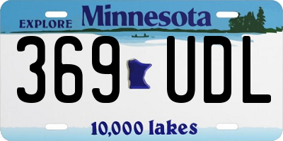 MN license plate 369UDL