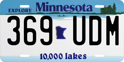 MN license plate 369UDM