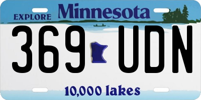 MN license plate 369UDN