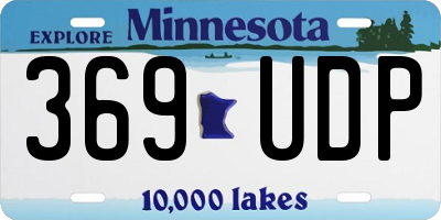 MN license plate 369UDP