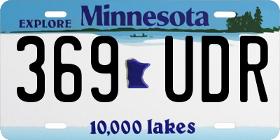 MN license plate 369UDR