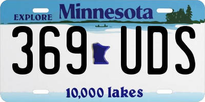 MN license plate 369UDS