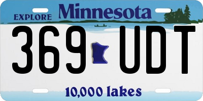 MN license plate 369UDT