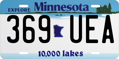 MN license plate 369UEA