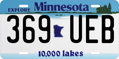 MN license plate 369UEB