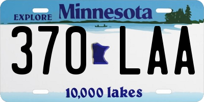 MN license plate 370LAA