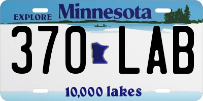 MN license plate 370LAB