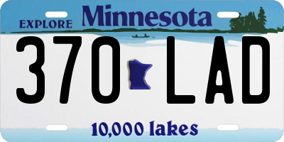 MN license plate 370LAD