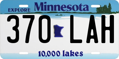 MN license plate 370LAH