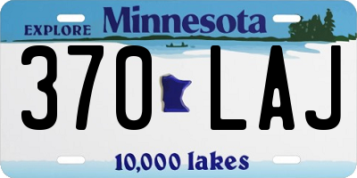 MN license plate 370LAJ