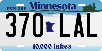 MN license plate 370LAL