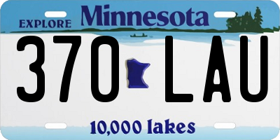 MN license plate 370LAU