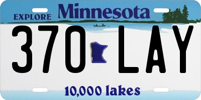 MN license plate 370LAY