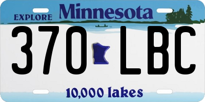 MN license plate 370LBC