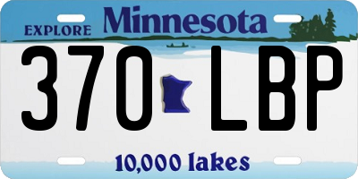 MN license plate 370LBP